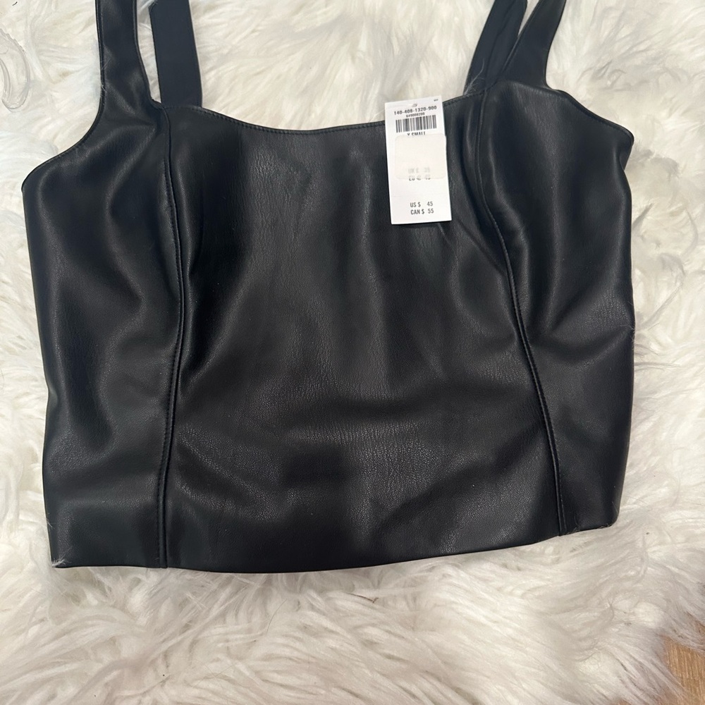 Abercrombie and fitch vegan Leather Women's Top